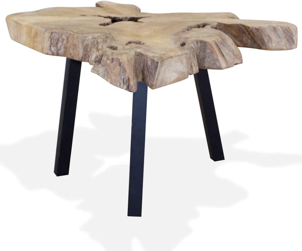 Rustic Coffee Table Genuine Teak Wood Tabletop Vintage Coffee Table, Cocktail Table