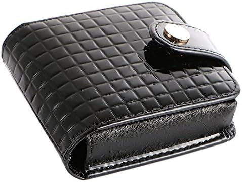 kilofly Genuine Leather Double Lipstick Case Cosmetic Makeup Holder + Gift Box