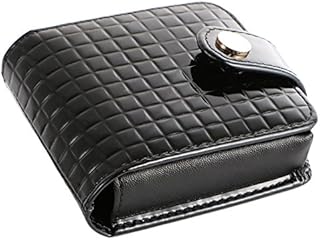 kilofly Genuine Leather Double Lipstick Case Cosmetic Makeup Holder + Gift Box