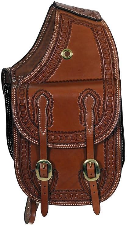 Premium Western Leather Saddle Bag for Horse Carrier Equestrian Western Horse Saddle Bag Size- Medium. Model-N0-57