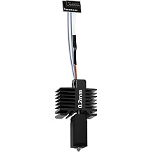 Upgraded All-Metal Hotend 0.2mm Hardened Steel Nozzle Hotend Assembly for Bambu Lab P1S/P1P Printers, 24V 48W Ceramic Heater with High-Temp Thermistor Replacement Hotend for P1 Series 3D Printers