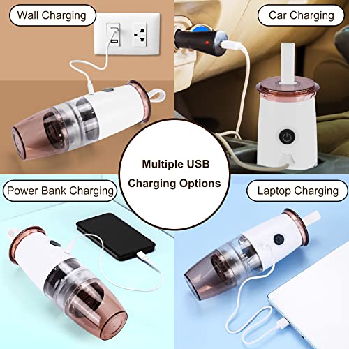 Usb Rechargeable Burr Coffee Grinder, Portable Electric & Manual Coffee Bean Grinder With Multi Grind Settings, Espresso/Drip/Pour Over/French Press, White #TOP5