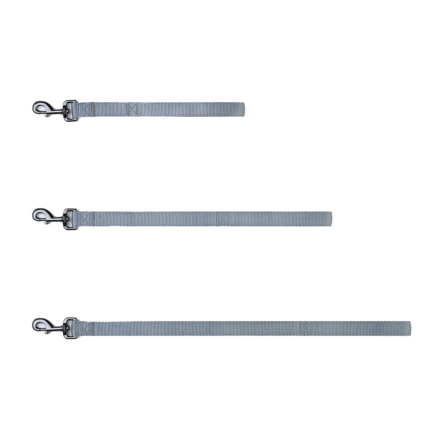 Correa corta corta para perro con cinturón de nailon resistente. (24 pulgadas, gris definitivo)