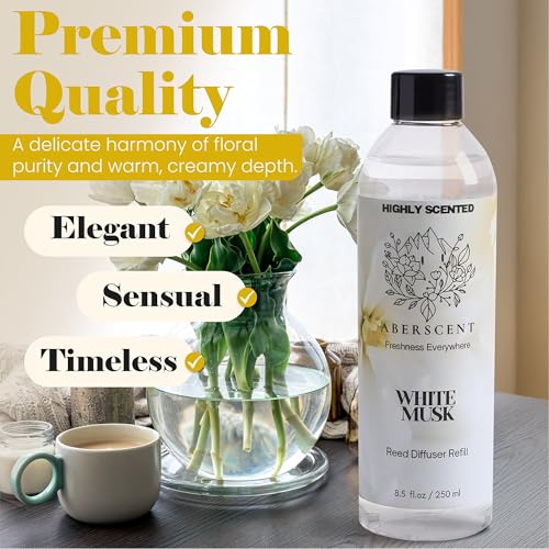 Fragancia de almizcle blanco en aceite para difusor de varillas elegante de hotel y dormitorio 4