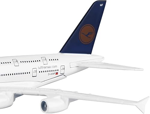 Miniatura 4 de ARCADORA A380 Lufthansa alemán Airbus Civil Airliner Modelo de avión de simulación de 6.3in Modelo de aviación