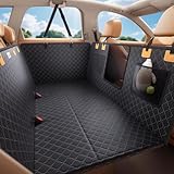 Lamicall Dog Car Seat Cover for Back Seat - [Upgraded Anti-Ripped] Back Seat Extender for Dogs Hard Bottom, Waterproof Dog Hammock for Car with Mesh Window, Pet Backseat Protector SUV & Small Truck L