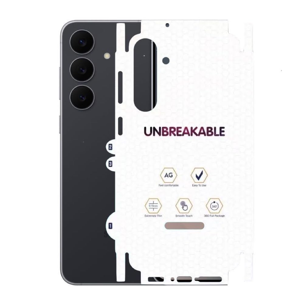 Back and Side Screen Guard for Samsung Galaxy S25 FE 5G |Edge to Edge Full Coverage Soft Unbreakable Scratch Resistant Matte Finish Back and Side Skin Protector| Pack of 1 (Matte)-image-33