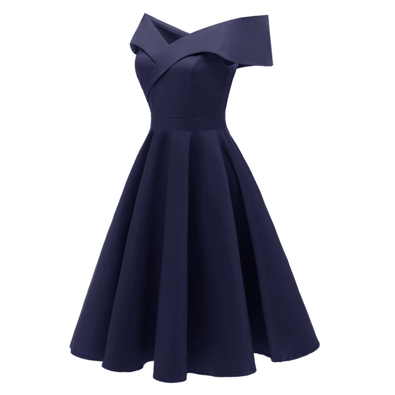 Abendkleider Elegant Für Hochzeit Kleid Hochzeitsgast Damen Schulterfrei Cocktailkleid A Linie Abschlusskleid Frauen Abendkleid Festlich Ballkleid Kleider Off Shoulder Sommerkleid Faltenkleid