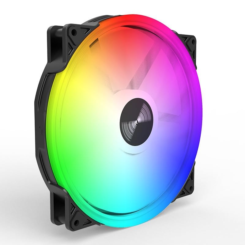 200mm PCコンピュータケースファン 5V 3ピン ARGB 20cm 4ピン PWM 大風量 CPU冷却ファン アドレス指定可