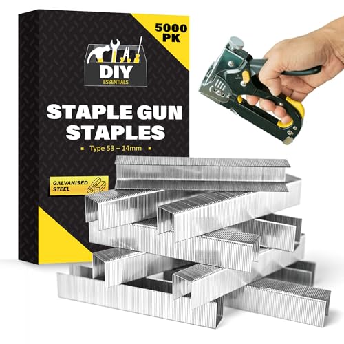 SOL 5000pk Staple Gun Staples Type 53-14mm – Heavy-Duty Galvanised Staples for Upholstery, DIY, and Office Use – Compatible with Most Staple Guns – Durable & Reliable Refill Pack 1 SOL 5000pk Staple Gun Staples Type 53-14mm – Heavy-Duty Galvanised Staples for Upholstery, DIY, and Office Use – Compatible with Most Staple Guns – Durable & Reliable Refill Pack