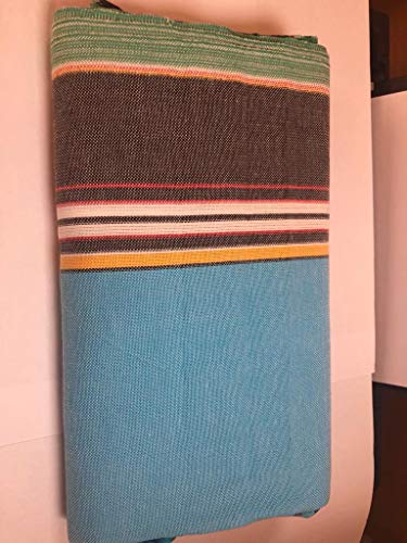 Light Blue with Teal Stripe Kenyan Kikoy 100% Hand Combed Cotton