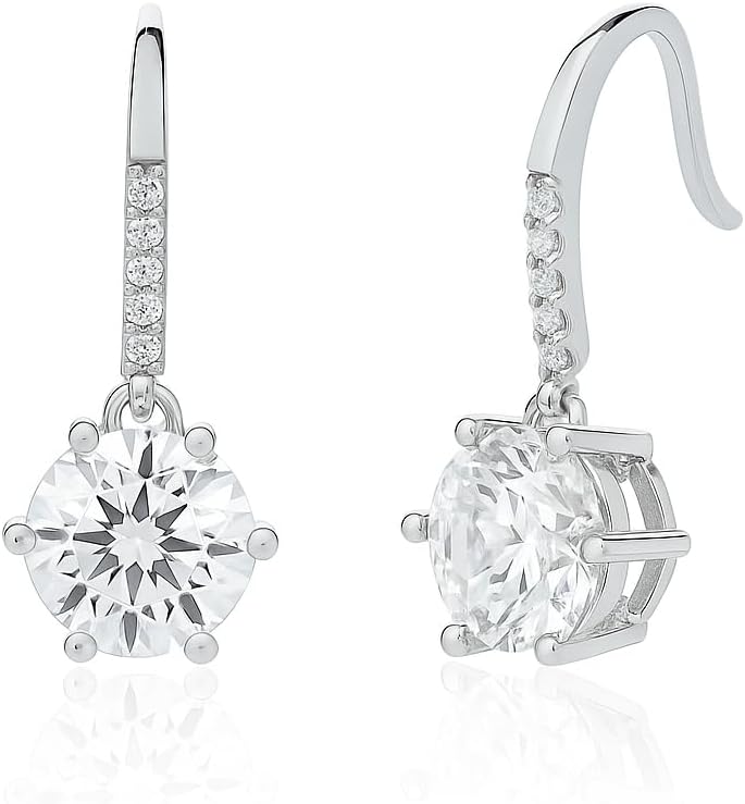 Amazon Essentials Fancy-Cut Cubic Zirconia Drop Earrings