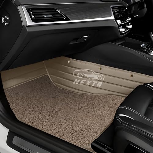 Image of NEXTA 9D Premium Custom Fitted Car Tray Mats Compatible with Nissan Gravite (Beige)