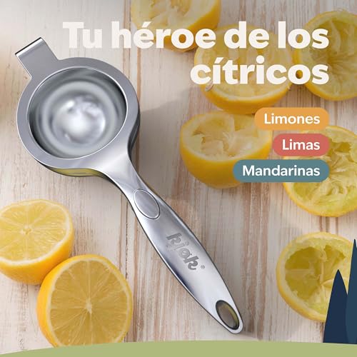 Miniatura 2 de Kjøk Premium Exprimidor De Limón Manual Exprimidor De Cítricos Para Limones, Limas Y Naranjas Pequeñas Zumo Sin Semillas Y Sin Esfuerzo, Apto Para Lavavajillas Para Cocina, Bar Y Cócteles