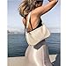 JW PEI 90s Shoulder Bag for Women Vegan Leather Crocodile Purse Trendy Clutch Handbag (Beige)