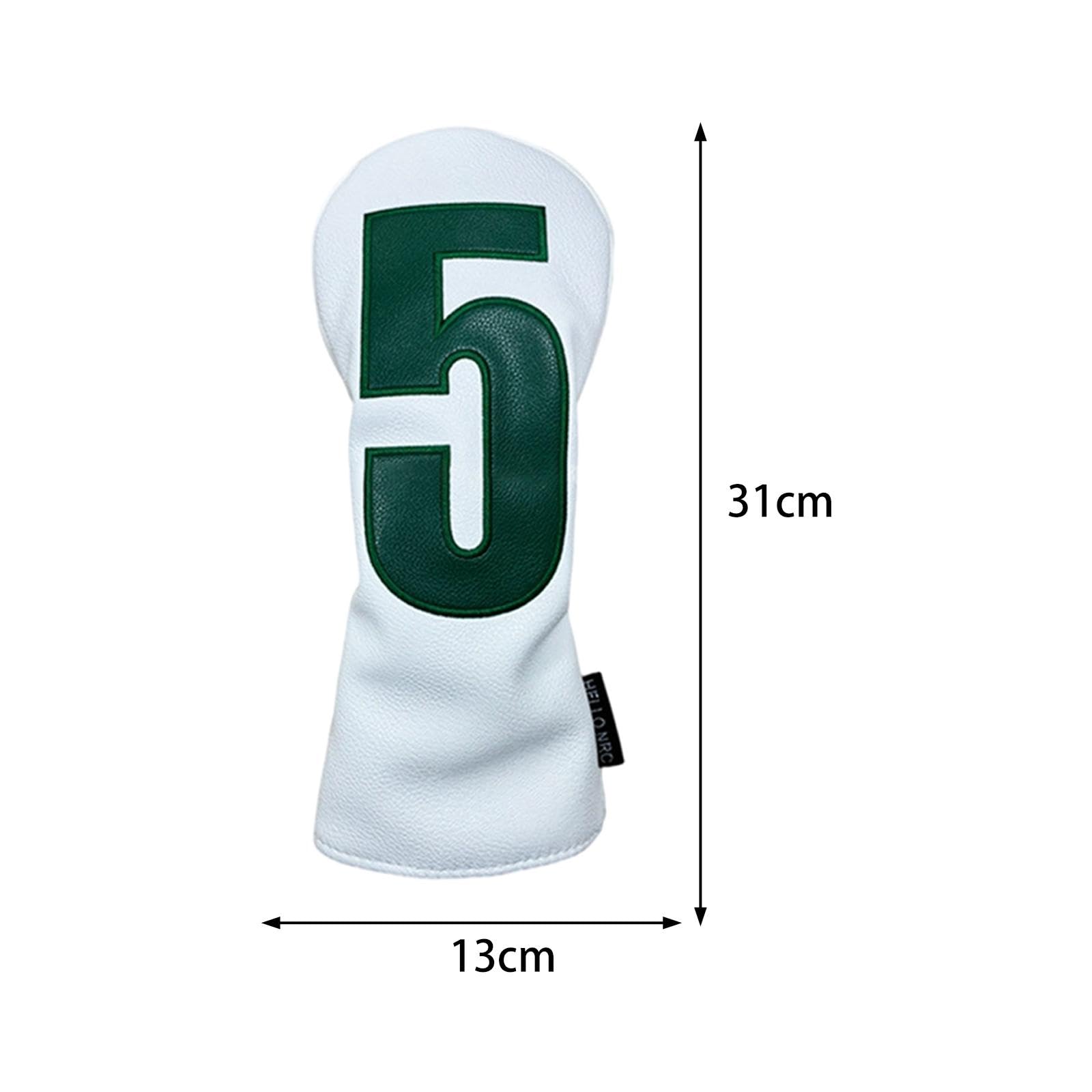 Couvre-tête de Club de Golf pour Bois, Protection en Cuir PU de Remplacement, Couvre-Chef en Bois de Golf Résistant Aux Rayures pour Cadeau de