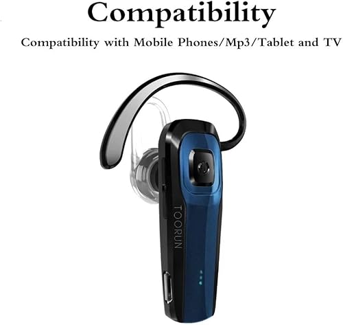 Miniatura 3 de Auricular Bluetooth, M26 auricular Bluetooth manos libres V5.0 auricular inalámbrico con reducción de ruido y micrófono compatible con teléfono