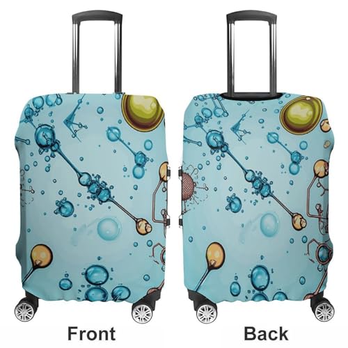 Abstraction Biology Chemistry Travel Luggage Cover Anti-scratch Suitcase Cover Elastic Suitcase Protective Cover Fits 19-32 Inch Luggage S3