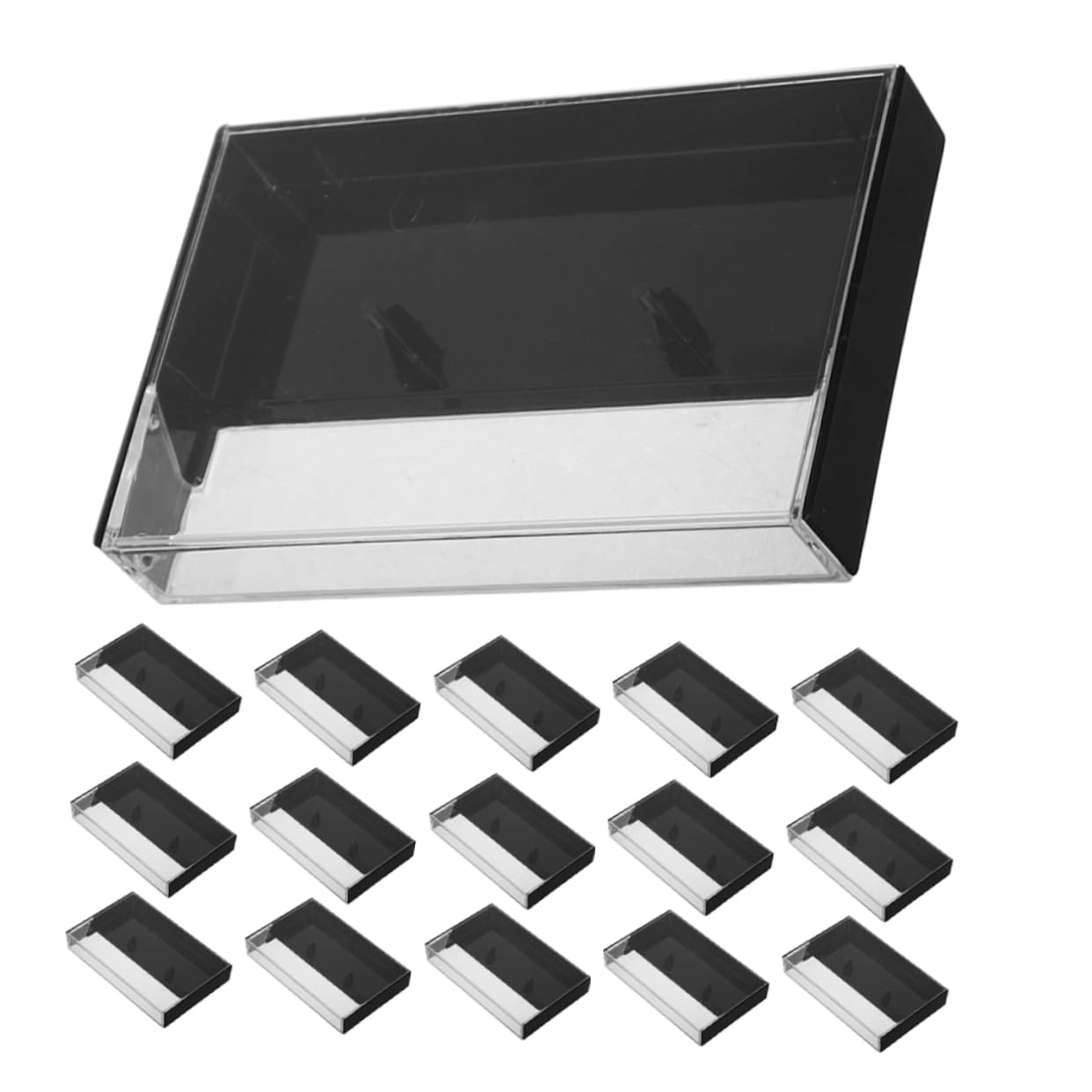 FUNOMOCYA Retro Cassette Box Set 20pcs Tape Organizer Cassette Tape Storage Vintage Style