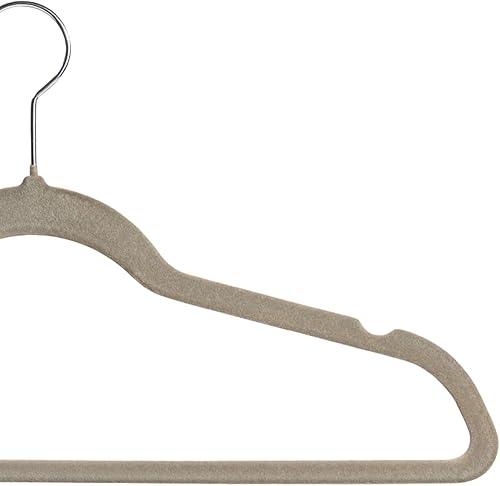 Miniatura 6 de Perchas de terciopelo de alta calidad, paquete de 50 perchas antideslizantes para trajes, ganchos giratorios de 360 grados y perfil delgado para