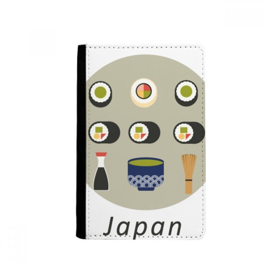 Traditional Japanese Local Food Sushi Passport Holder Notecase Burse Wallet Cover Card Purse