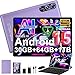 fezawio Android 15 Tablet 10 Pulgadas Gemini AI, Tablet PC Octa-Core, 30 GB RAM + 64 GB ROM (1TB TF), 3.5mm Audio/GMS/WiFi 6 & BT 5.0 / 6000mAh / GPS/Widevine L1, Tableta con Teclado-Morado