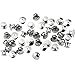 SUBANG 40 Pieces Metal Pin Backs Locking Pin Keepers Locking Clasp with Storage Case