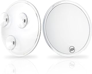 Espejo de aumento de maquillaje, tres ventosa...