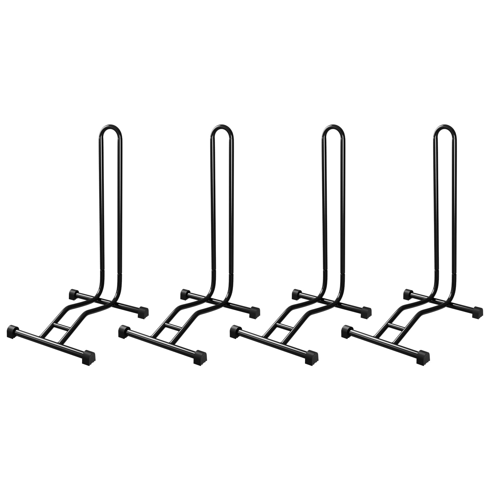 4 x WELLGRO® Fahrradständer - Stahl, sicherer Stand - Farbe schwarz