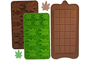 Marijuana Leaf and Chocolate Bar Breakable Silicone Molds