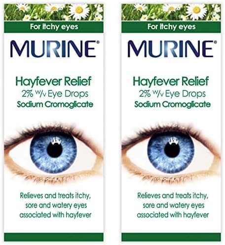 Hayfever Eye Drops, Hayfever Treatment for Itchy and Painful Eyes, Anti-inflammatory Eye Drops 10ml (Pack of 2)