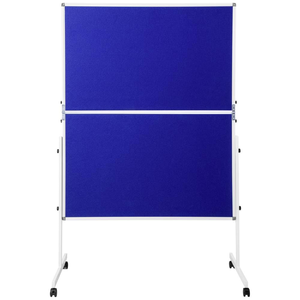 Tableau d'animation SpeaKa Professional (l x H) 1250 mm x 1850 mm Feutre Bleu Pliable, avec roulettes, utilisable des d