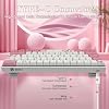 BOYI Wired 60% Mechanical Gaming Keyboard,61 Mini RGB PBT Keycaps NKRO Programmable Type-C Wired Keyboard Cherry Blossom Pink Cute Compact Keyboard for Gaming/Working