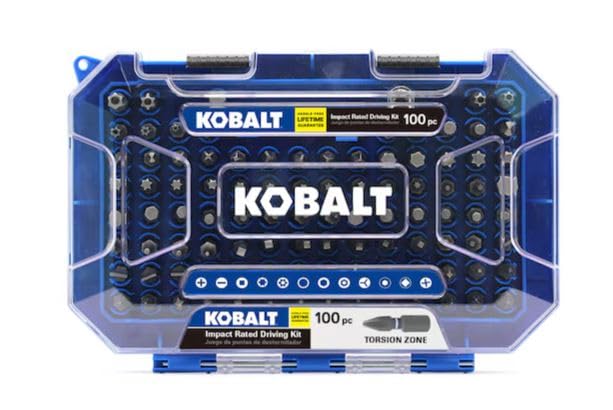 k.balt 3/8-in x phillips/square/torx impact driver bit set 100 -piece
