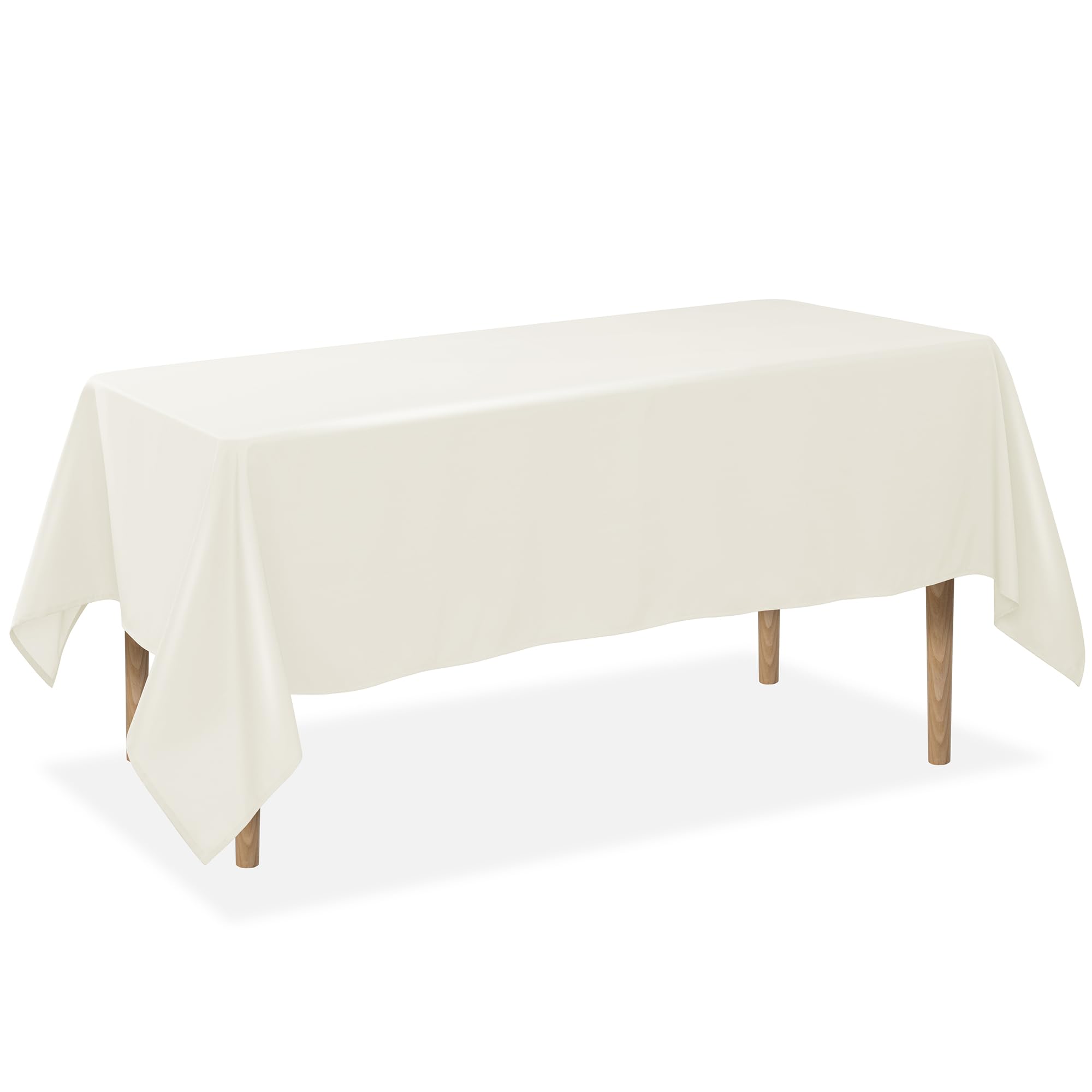 Lann's Linens - 70" x 120" Premium Tablecloth for Wedding/Banquet/Restaurant - Rectangular Polyester Fabric Table Cloth - Ivory