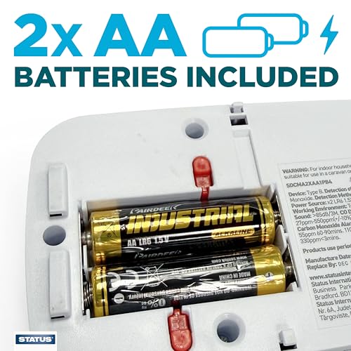 STATUS Monoxide Alarm, Home Carbon Monoxide Detector including Batteries, SDCMA2XAA1PB4 - Image 4