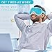 2 PCS Reusable Ice Eye Mask - Hot Cold Therapy Gel Bead for Puffiness, Dark Circles, Bags, Dry Eyes, Headaches, Migraines, Stress Relief - Cooling Ice Pack (Blue)