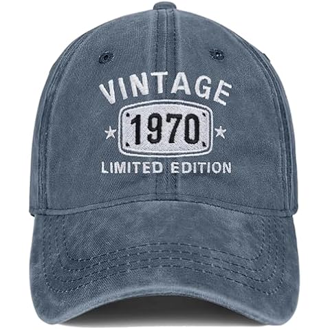 55th Birthday Gifts for Men Women 55 Year Old Gift Idea 1970 Vintage Baseball Hats Cover