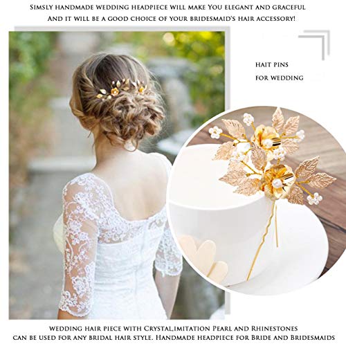 Aukmla forcine per capelli da sposa con cristalli