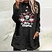 Womens Fleece Christmas Sweatshirts Sherpa Lined Pullover Cute Gnome Graphic Winter Sweater Top Soft Warm Loungewear