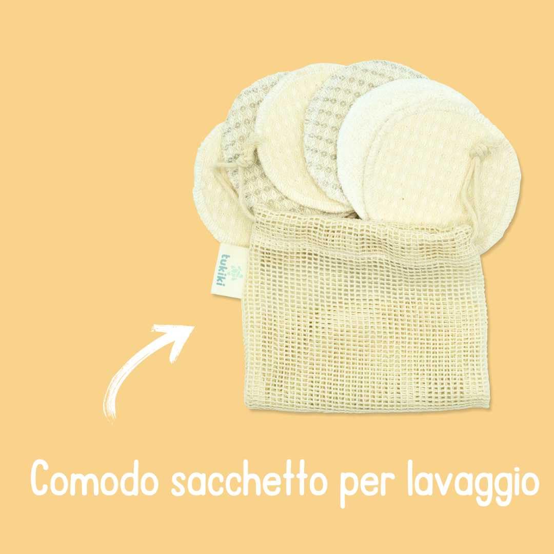 Tukiki Waschbare Make-up-Pads – 6 Stück, 100% Baumwolle, Handgefertigt In Italien