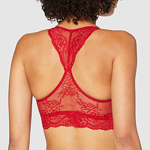 Iris & Lilly Women's Lace Bralette, Red, 6 - Image 4