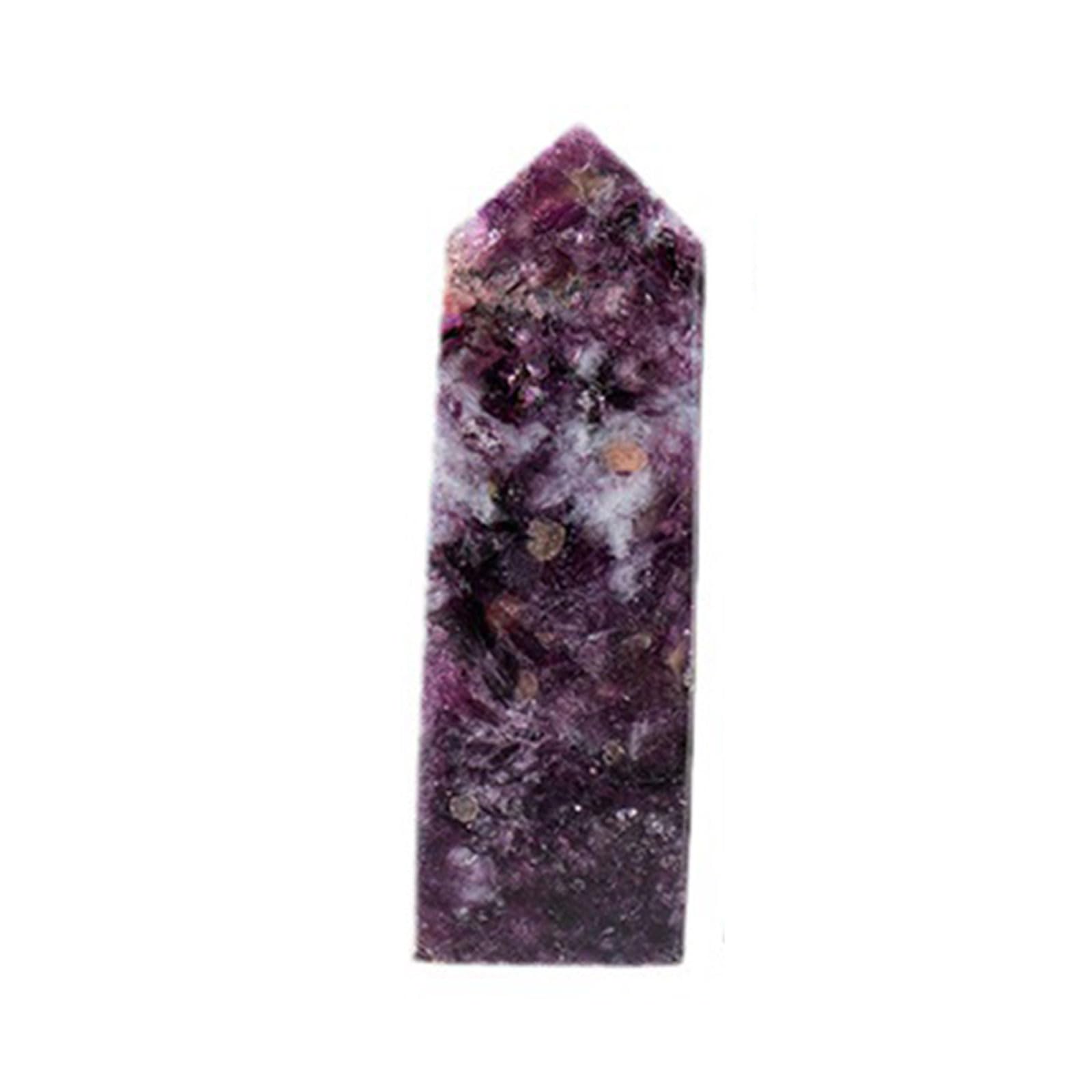 ITCLEYMDZV Amethyst Crystals Wands Crystal Purple Mica Single Pointed Four-Sided Column Stone Home Decor Collection Gift,4~5cm