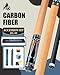 KONLLEN Carbon Fiber Pool Cue Stick Low Deflection Pool Cue Profession Ultra-Smooth Billiards Cue Set for Adults with Billiards Accessories (12.5mm Tip/Chalk/Towel/Extension/Bolt)