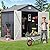 YITAHOME 7.87x6.2FT Resin Storage Unit sans Flooring, All-Weather Plastic Shed with Window, Vents and Secured Doors, Outdoor Plastic Tool Cabin for Poolside, Lawn, Backyard, Patio, Dark Gray