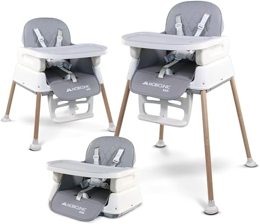 Mobiclinic Chaise Haute et Rehausseur Évolutif 3-en-1 Kiara