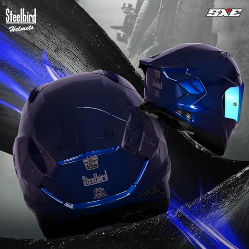 Image of Steelbird SBH 61 SXE Pinlock ISI and Dot Certified Full Face Helmet for Men and with Inner Silver Sunshield