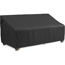 MR. COVER 3-Seater Outdoor Couch Cover Waterproof, 80 Inch Patio Furniture Cover for Sofa, Heavy Duty Polyester &amp; Double-Stitched Seams, Classic Black