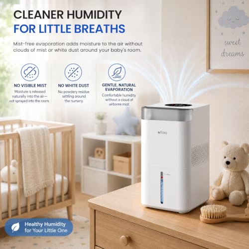 Afloia 1.45 Gal Evaporative Humidifier, Mist-Free Humidifier for Bedroom - image 8