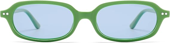 Retro Small Rectangle Sunglasses for Women Men Trendy Narrow Square Sunnies AP3729